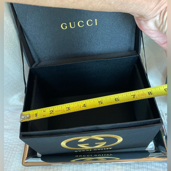 GUCCI Gift Box (GUCCI GUILTY) Satin with Embroidered Large Gold Logo🔥Deep 8”x5” - Picture 9 of 12